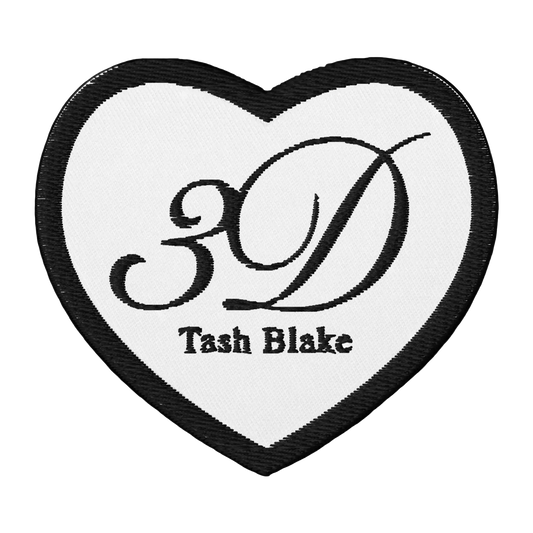 "3D" embroidered heart patch